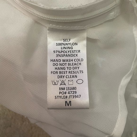 Storia white sheer star tank top blouse women’s size medium - Picture 5 of 8